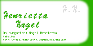 henrietta nagel business card